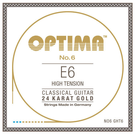 Optima No. 6 E6 Klassikgitarrensaite, vergoldet, High Tension