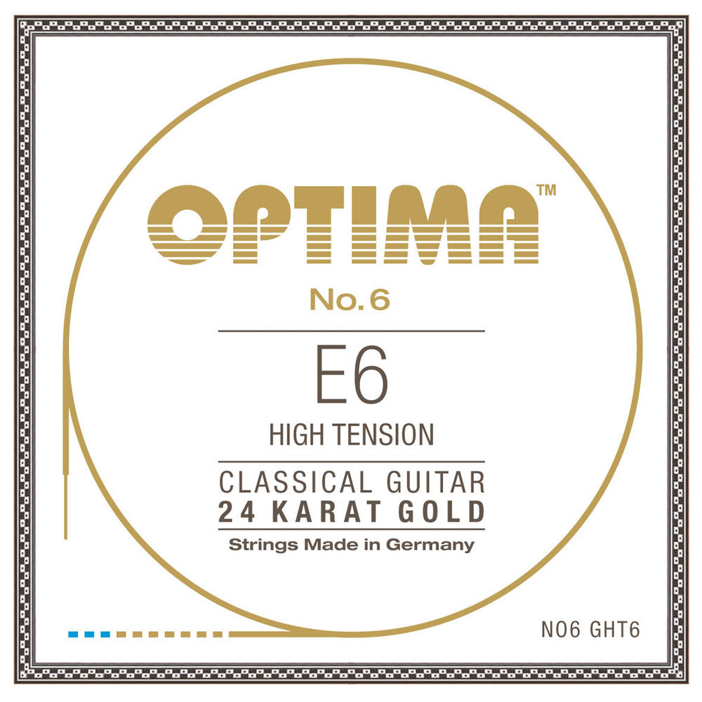 Optima No. 6 E6 Klassikgitarrensaite, vergoldet, High Tension