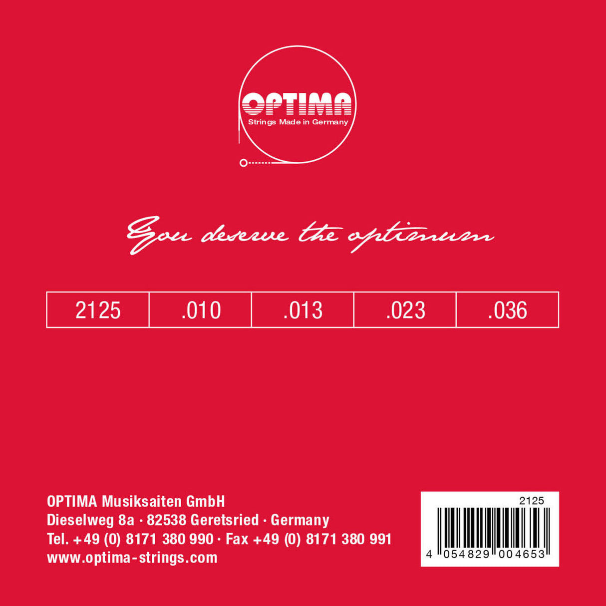Optima Strings for mandolin - Set (2125)