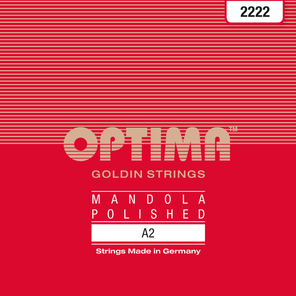 Optima 2222 Mandolasaite A .028w, Goldin Tombak (Paar)
