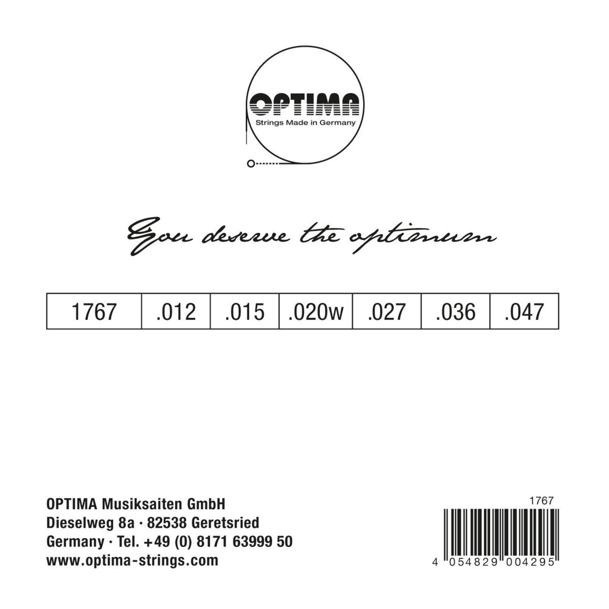 Optima Saiten für Akustikgitarren Bergfee - Set (1767)