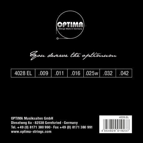 Optima Saiten für E-Gitarre Chromsaiten round wound - Set (4028EL)