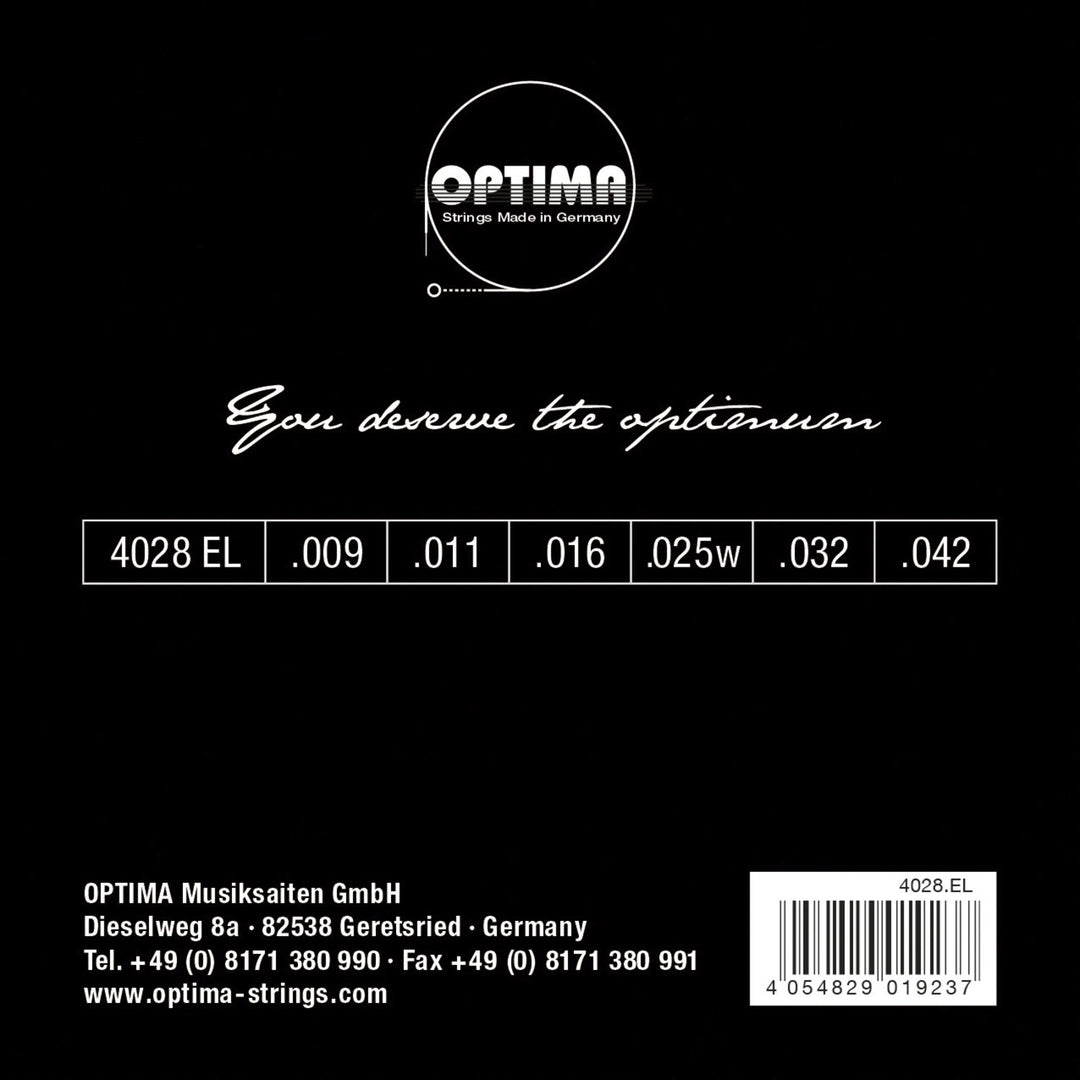 Optima Saiten für E-Gitarre Chromsaiten round wound - Set (4028EL)