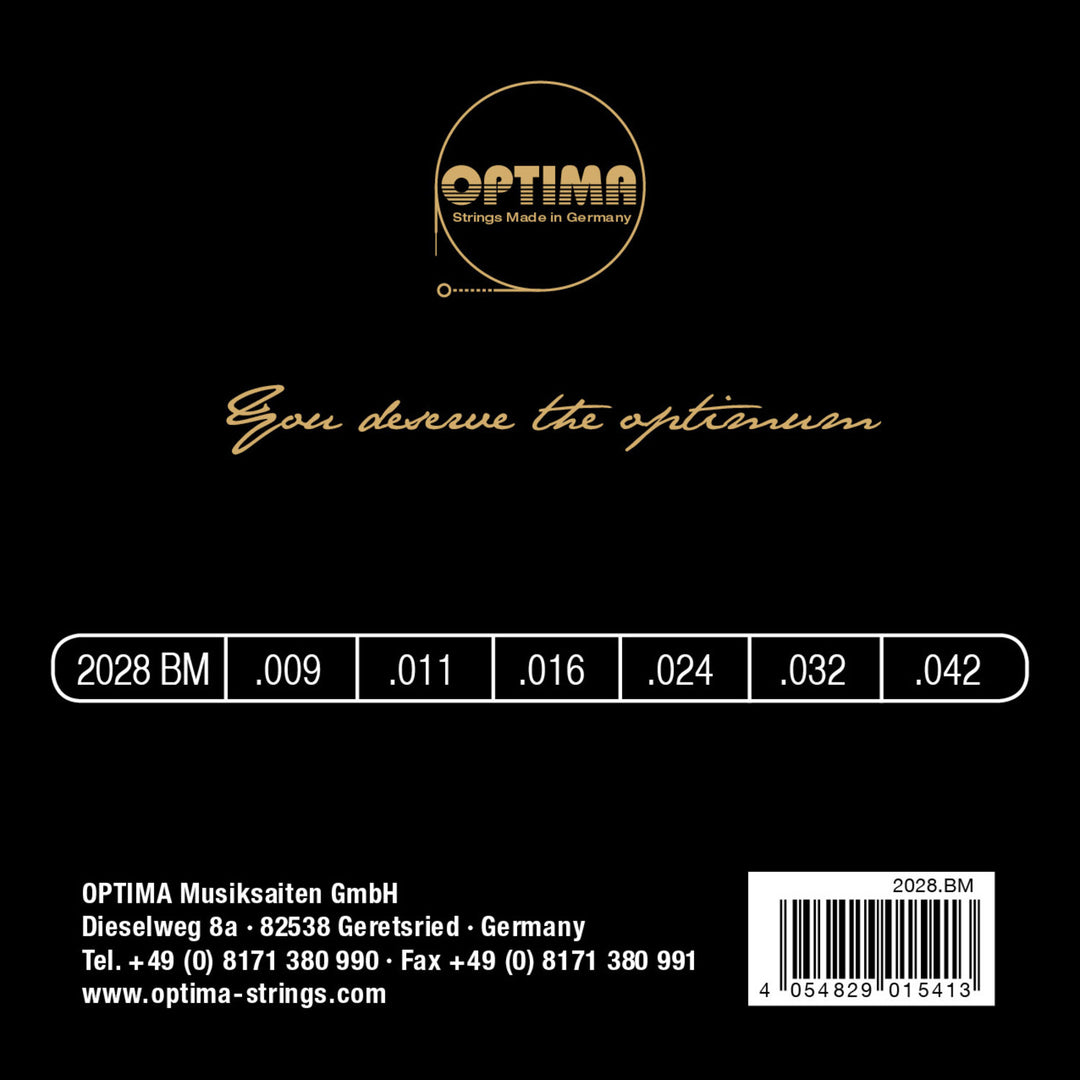 Optima Saiten für E-Gitarre Goldsaiten rund gewickelt - Set (2028BM)