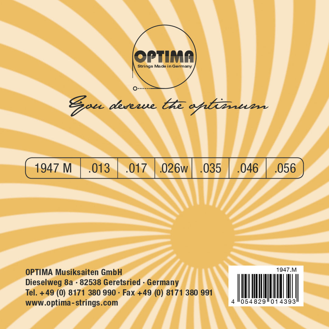 Optima Saiten für E-Gitarre Jazz Swing Chrom Round Wound - Set (1947M)