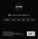 Optima E-Bass Saiten Gold Strings Round Wound long scale - Set 5-saitig reg-light (2299B)