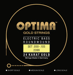 Optima E-Bass Saiten Gold Strings Round Wound long scale - Set 4-saitig medium (2399M)