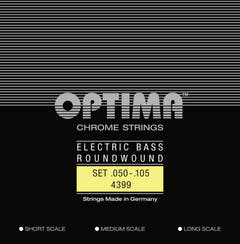 Optima E-Bass Saiten Chrome Strings Round Wound Long Scale - Set 4-saitig medium (4399M)
