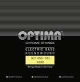 Optima E-Bass Saiten Chrome Strings Round Wound Long Scale - Set 4-saitig medium (4399M)