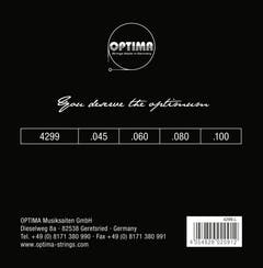 Optima E-Bass Saiten Chrome Strings. Round Wound Medium Scale - Set 4-string reg-light (4299M)