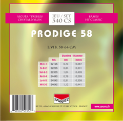 Savarez Saiten für klassische Gitarren Prodige 38 Kindergitarren - 3/4-7/8 Nylon (540 CS)
