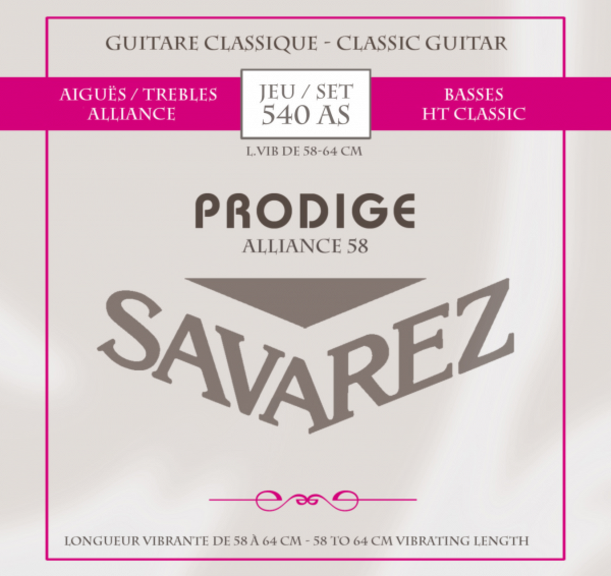 Savarez Saiten für klassische Gitarren Prodige 38 Kindergitarre - 3/4-7/8 Carbon (540AS)