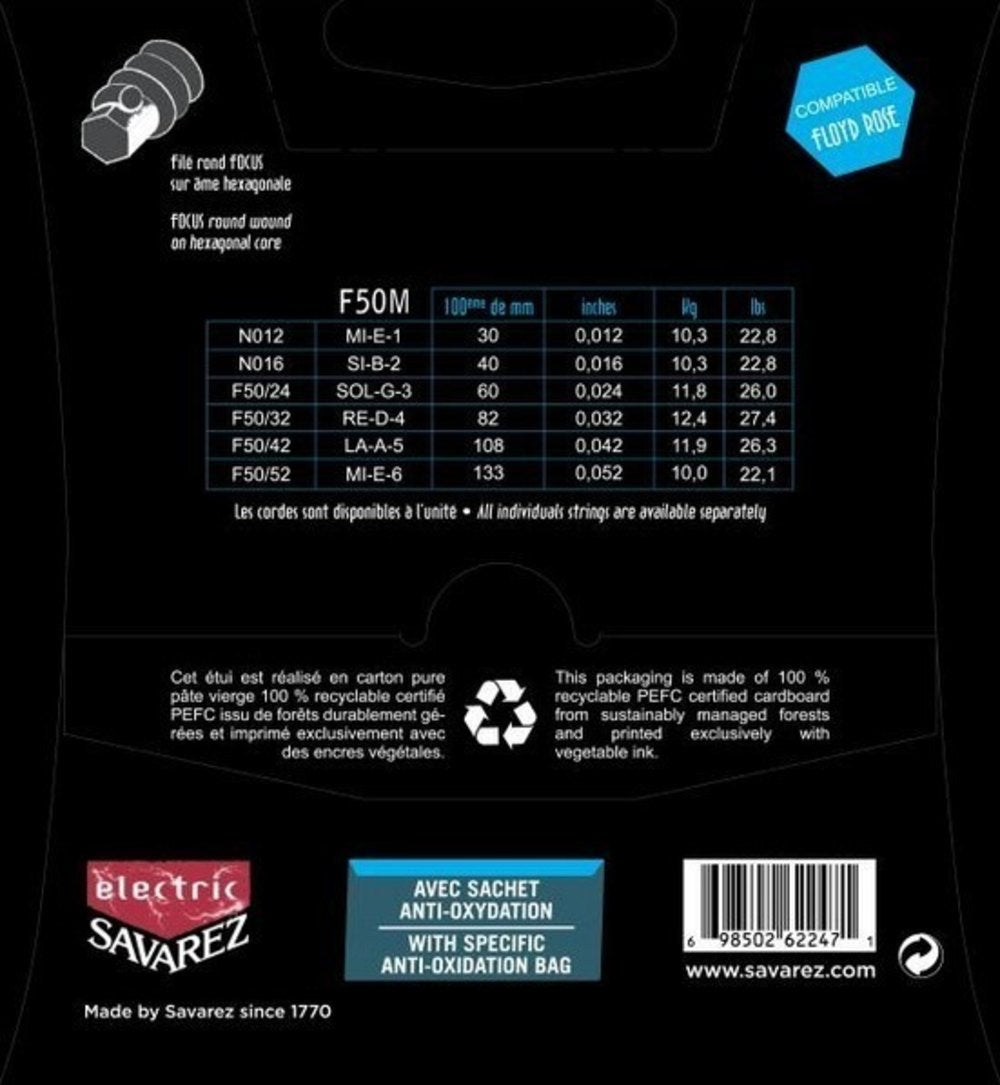 Savarez F50M Focus E-Gitarrensaiten, medium .012 bis .052