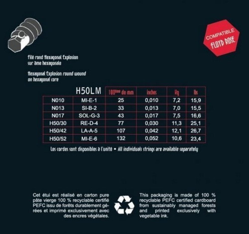 Savarez H50LM Hexagonal Explosion, medium light .010 bis .052