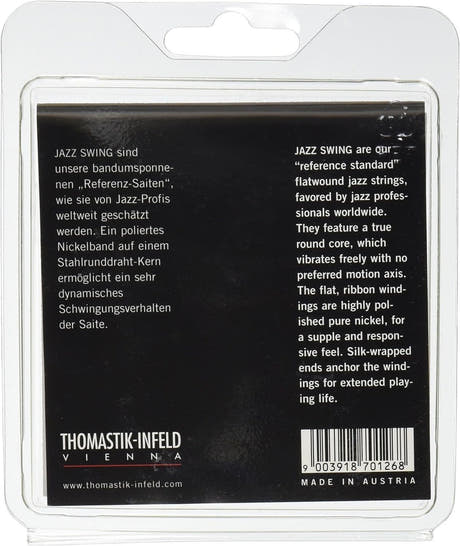 Thomastik-Infeld Saiten für E-Gitarre Jazz Swing Serie Nickel Flat Wound - Set 010 flatwound (JS110)