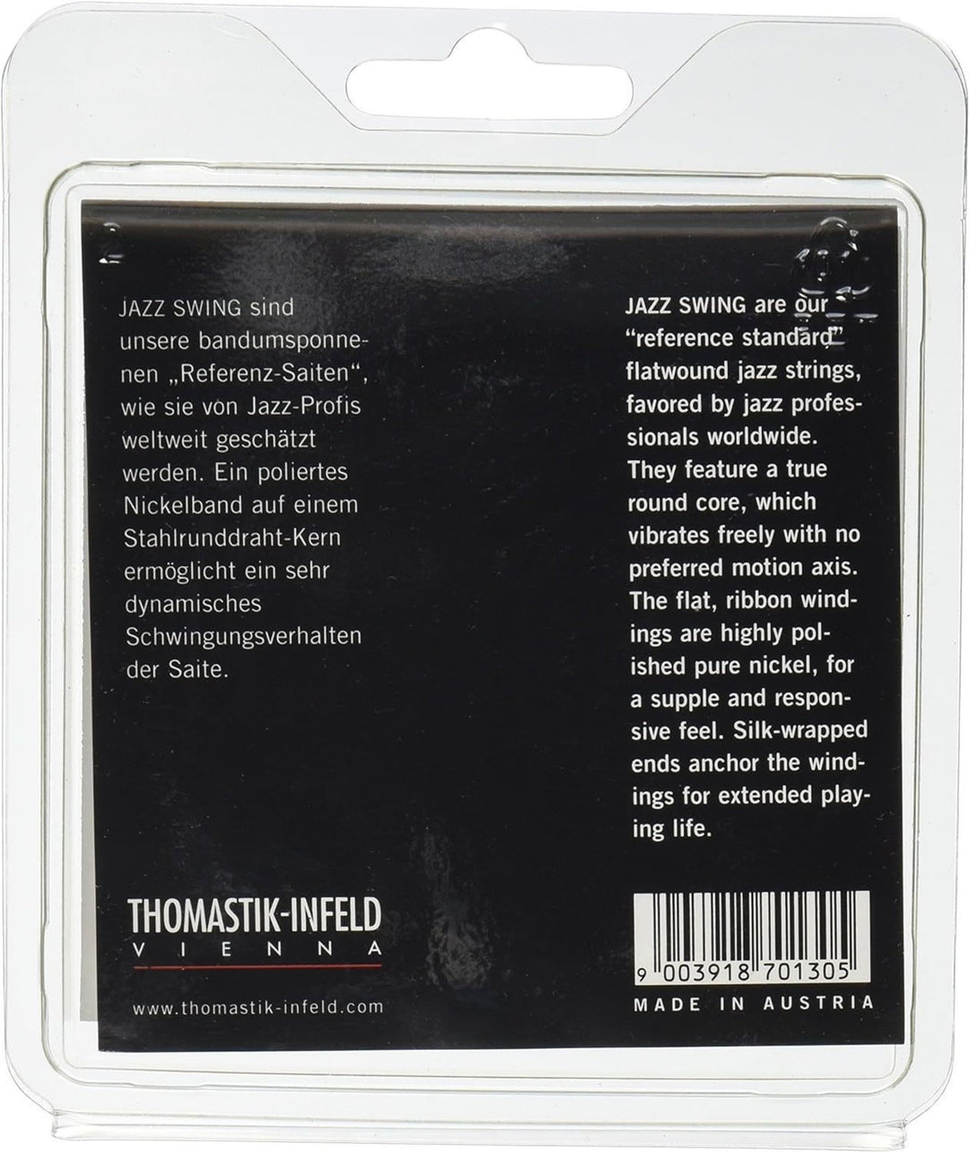 Thomastik-Infeld Saiten für E-Gitarre Jazz Swing Serie Nickel Flat Wound - Set 012 flatwound (JS112)