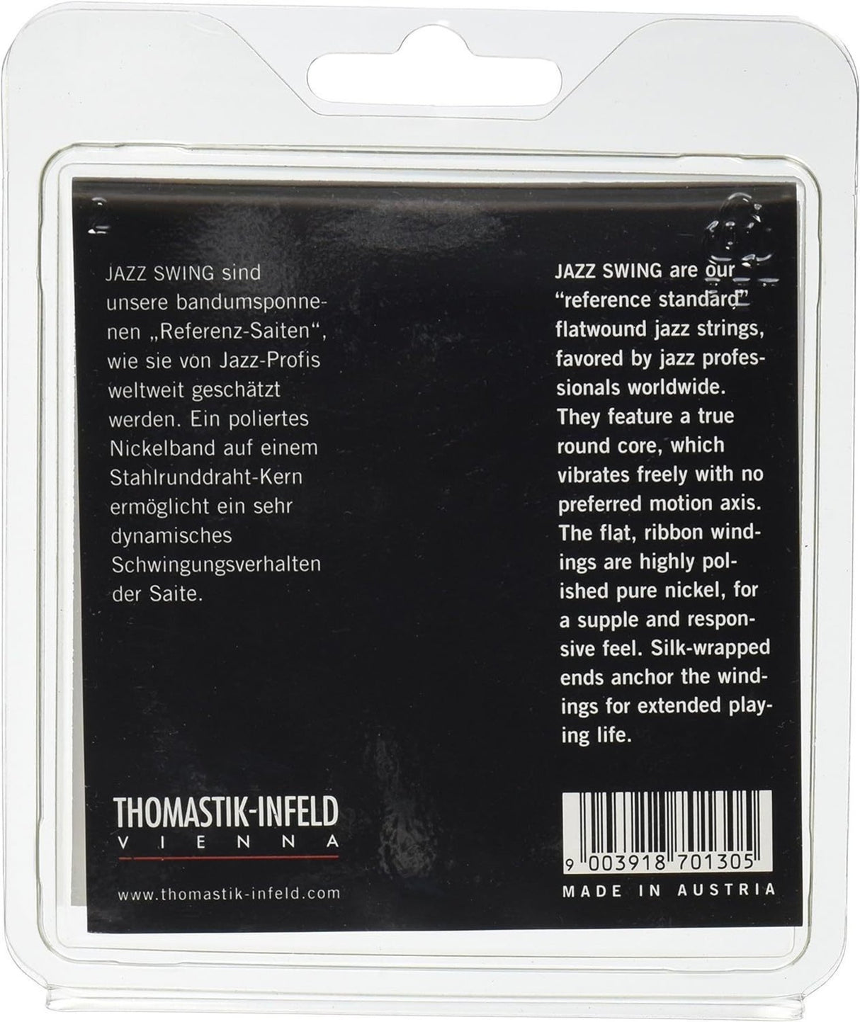 Thomastik-Infeld Saiten für E-Gitarre Jazz Swing Serie Nickel Flat Wound - Set 012 flatwound (JS112)