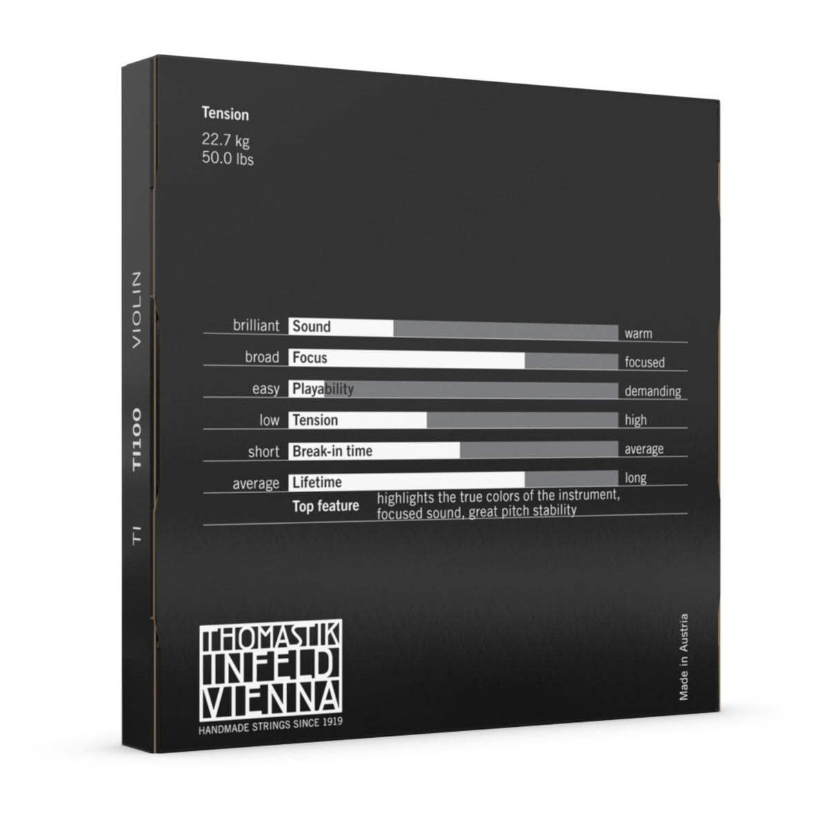 Thomastik-Infeld Violin strings TI - Set* with D Alu (TI100)