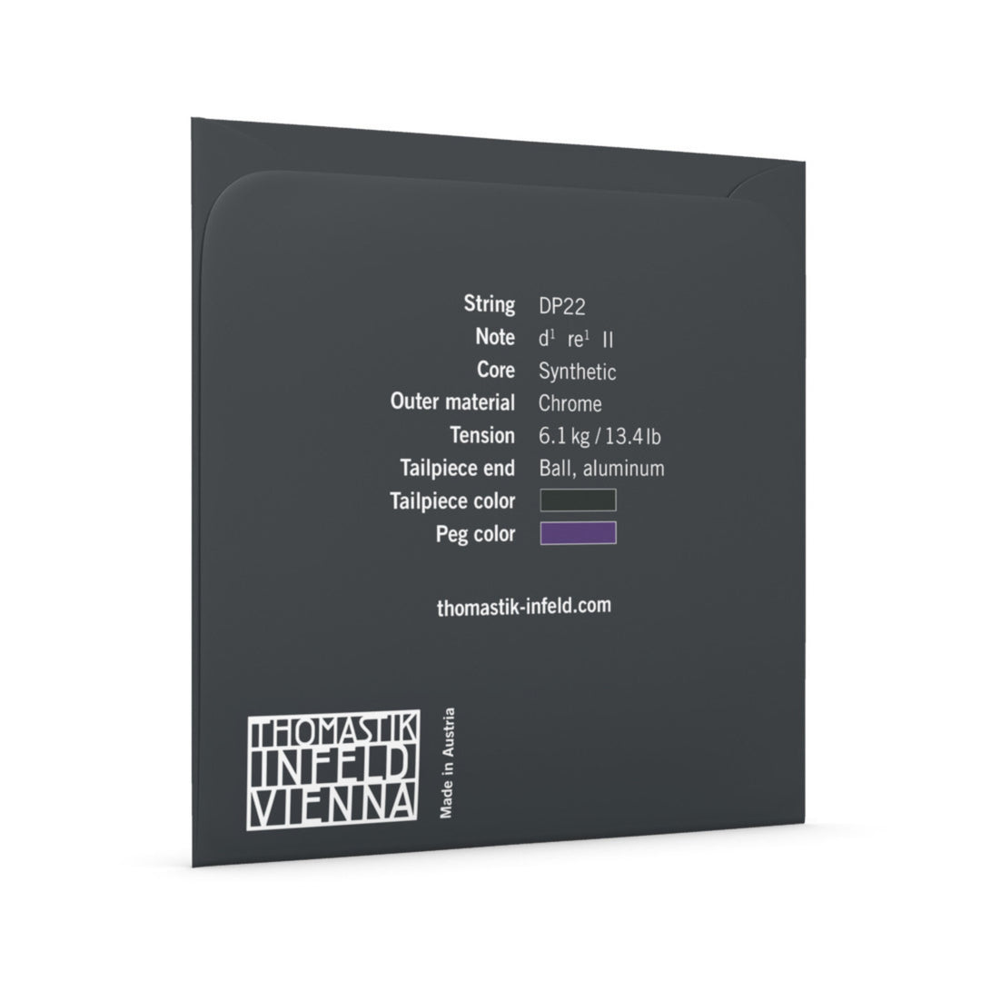 Thomastik-Infeld Saiten für Viola DOMINANT PRO - D Synthetischer Kern, Chrom (DP22)