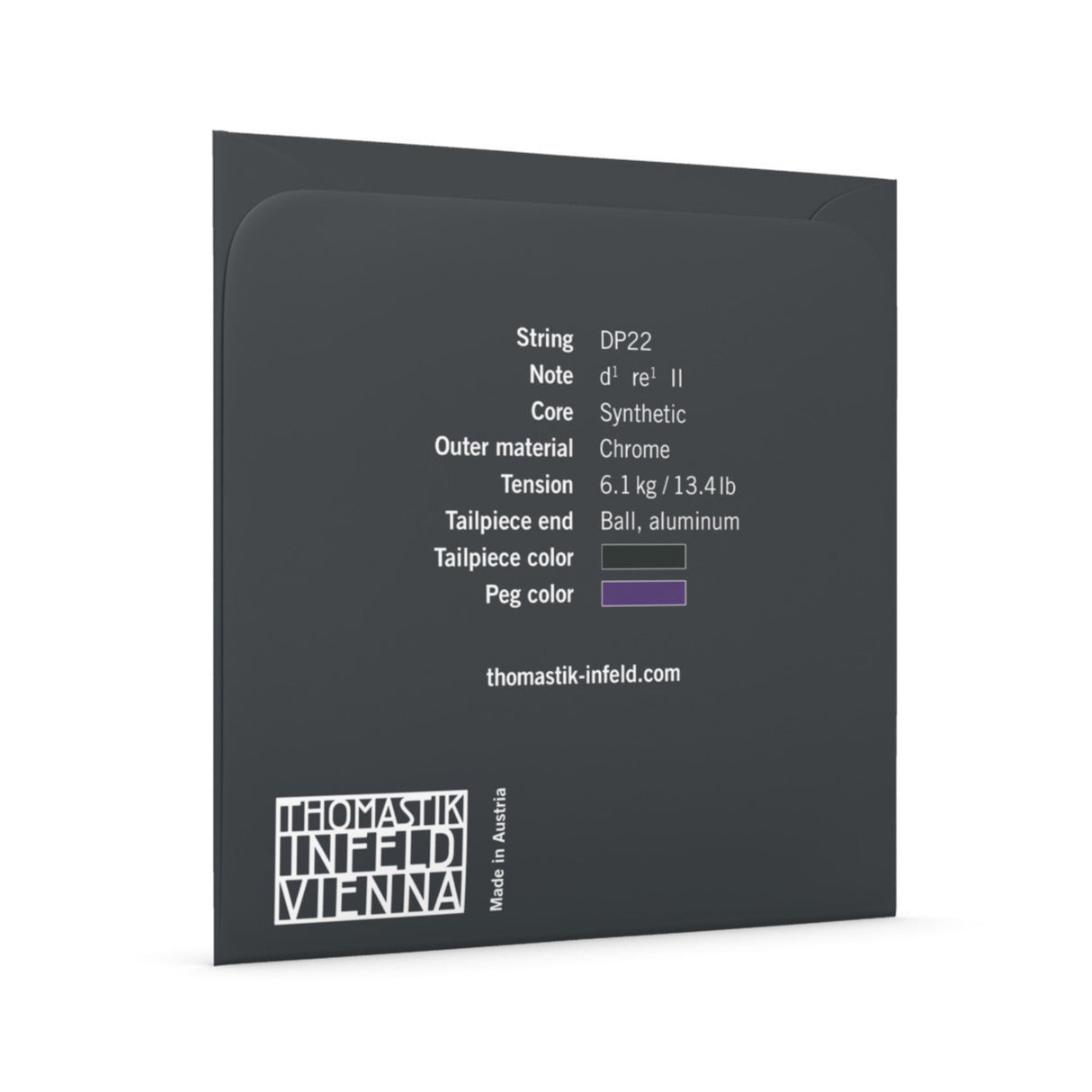 Thomastik-Infeld Saiten für Viola DOMINANT PRO - D Synthetischer Kern, Chrom (DP22)