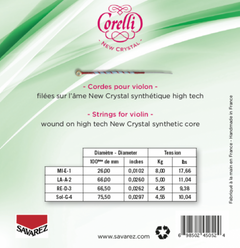 Corelli Geigen Saiten New Crystal - Medium-light (700MLB)