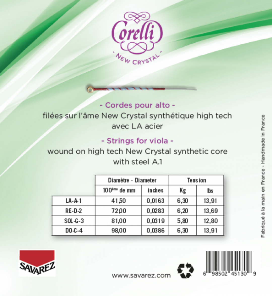 Corelli Saiten für Viola New Crystal - Light (730LB)