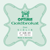 Optima Goldbrokat E-Saite 4/4-Geige, 0,26 mm, Kugel