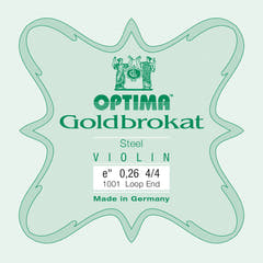 Optima Goldbrokat E-Saite 4/4-Geige, 0,26 mm, Schlaufe