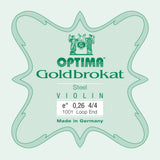Optima Goldbrokat E-Saite 4/4-Geige, 0,26 mm, Schlaufe