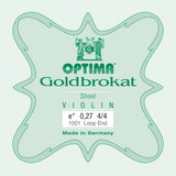 Optima Goldbrokat E-Saite 4/4-Geige, 0,27 mm, Kugel