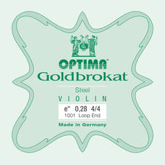 Optima Goldbrokat E-Saite 4/4-Geige, 0,28 mm, Schlaufe