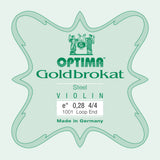 Optima Goldbrokat E-Saite 4/4-Geige, 0,28 mm, Schlaufe