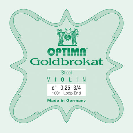Optima Goldbrokat E-Saite 3/4-Violine, 0,25 mm, Schlaufe