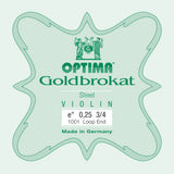 Optima Goldbrokat E-Saite 3/4-Violine, 0,25 mm, Schlaufe
