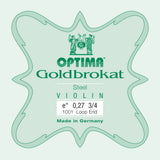Optima Goldbrokat E-Saite für 3/4-Geige, 0,27 mm, Schlaufe