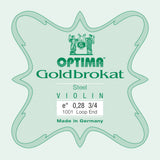 Optima Goldbrokat E-Saite 3/4-Geige, 0,28 mm, Schlaufe