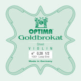 Optima Goldbrokat E-Saite 1/2-Geige, 0,28 mm, Schlaufe
