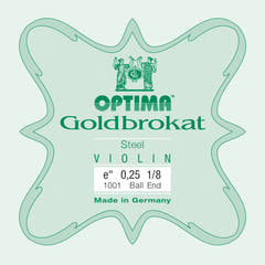 Optima Goldbrokat E-Saite 1/8-Violine, 0,25 mm, Kugel