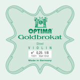 Optima Goldbrokat E-Saite 1/8-Violine, 0,25 mm, Kugel