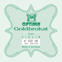 Optima Goldbrokat E-Saite 1/8-Geige, 0,27 mm, Kugel
