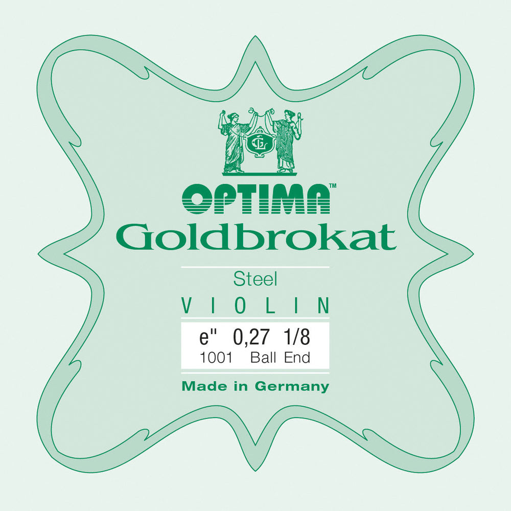Optima Goldbrokat E-Saite 1/8-Geige, 0,27 mm, Kugel