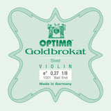 Optima Goldbrokat E-Saite 1/8-Geige, 0,27 mm, Kugel