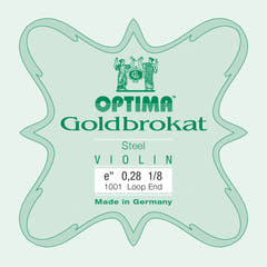 Optima Goldbrokat E-Saite 1/8-Violine, 0,28 mm, Schlaufe
