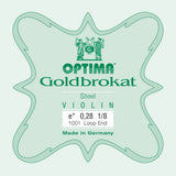 Optima Goldbrokat E-Saite 1/8-Violine, 0,28 mm, Schlaufe