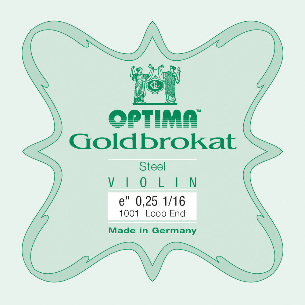 Optima Goldbrokat E-Saite 1/16-Violine, 0,25 mm, Schlaufe