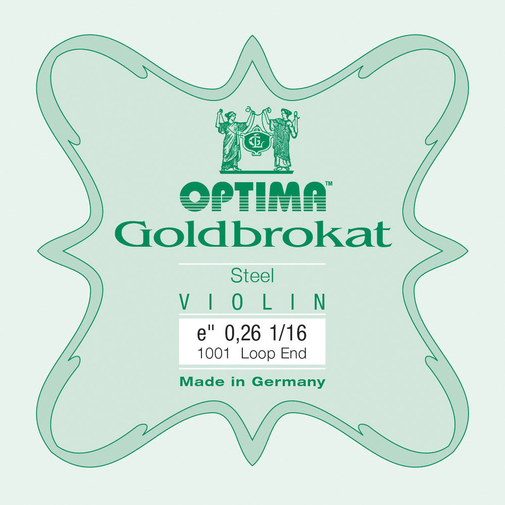 Optima Goldbrokat E-Saite für 1/16-Geige, 0,26 mm, Schlaufe