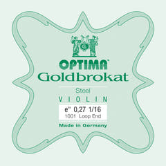 Optima Goldbrokat E-Saite 1/16-Violine, 0,27 mm, Schlaufe