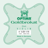 Optima Goldbrokat E-Saite 1/16-Violine, 0,28 mm, Schlaufe