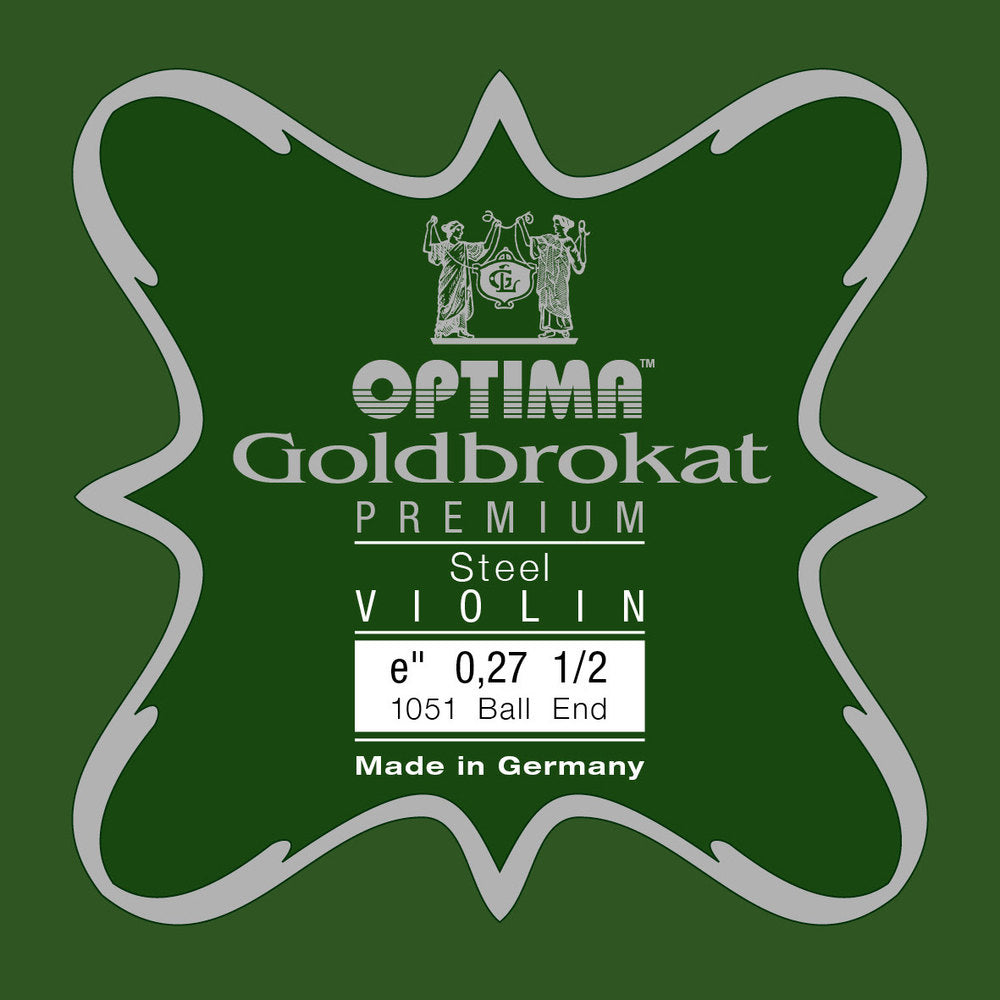 Optima Goldbrokat Premium E-Saite für geige 1/2, 0,27 mm, Kugel