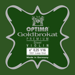 Optima Goldbrokat Premium E-Saite 1/16-Violine, 0,25 mm, Schlaufe